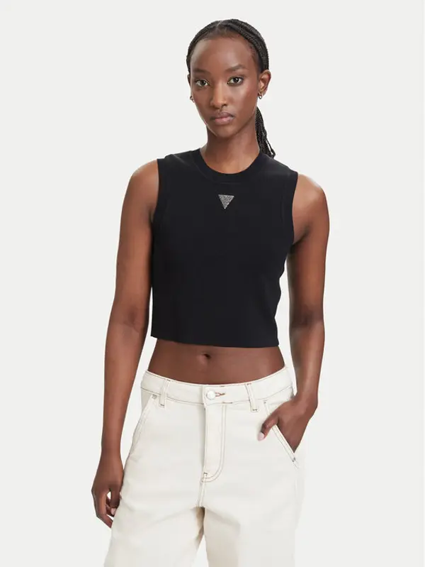 Guess Guess Top W4GZ34 Z3F40 Crna Slim Fit