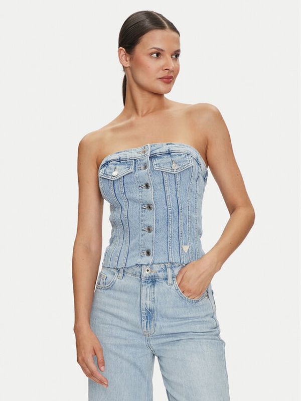 Guess Guess Top W4YH19 D5DD6 Plava Slim Fit