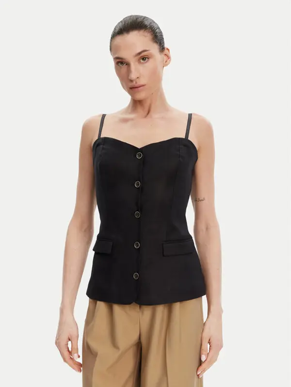 Guess Guess Top W5GH0L WH5L2 Crna Regular Fit