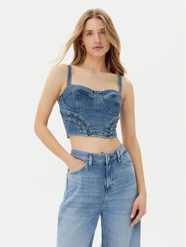 Guess Guess Top W5GH86 D4H7C Plava Regular Fit
