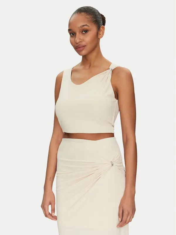 Guess Guess Top W5GP22 KAQL2 Bež Regular Fit
