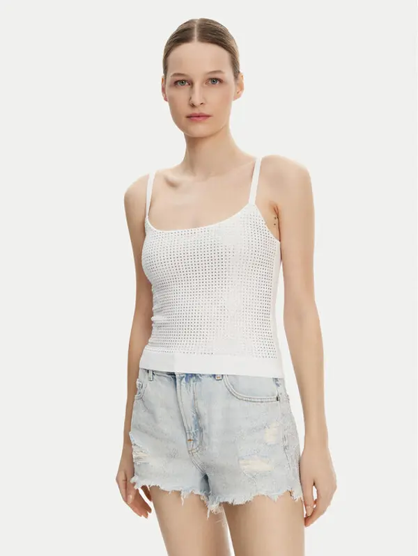 Guess Guess Top W5GR47 Z3MN2 Bijela Regular Fit