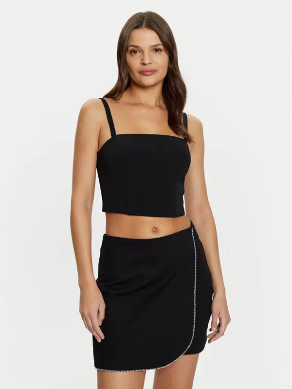 Guess Guess Top W5RH26 WGLO2 Crna Regular Fit