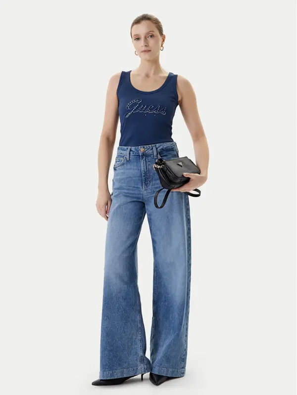 Guess Guess Top W5YP00 KCXJ2 Tamnoplava Classic Fit
