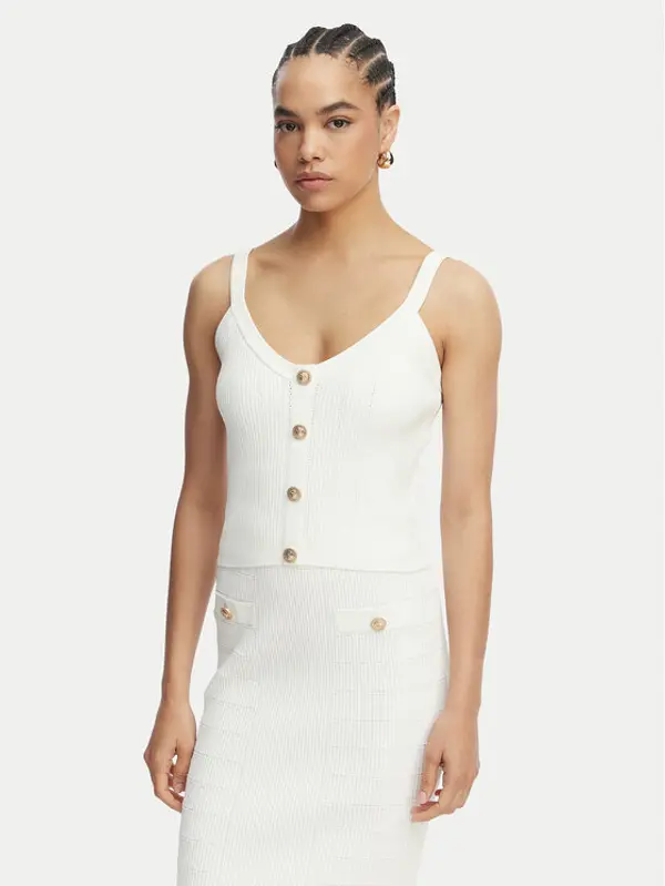Guess Guess Top W5YR10 Z0130 Bijela Regular Fit