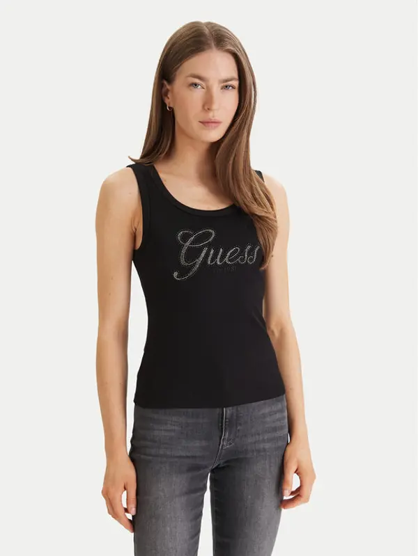 Guess Guess Top W6GP22 K2954 Crna Regular Fit