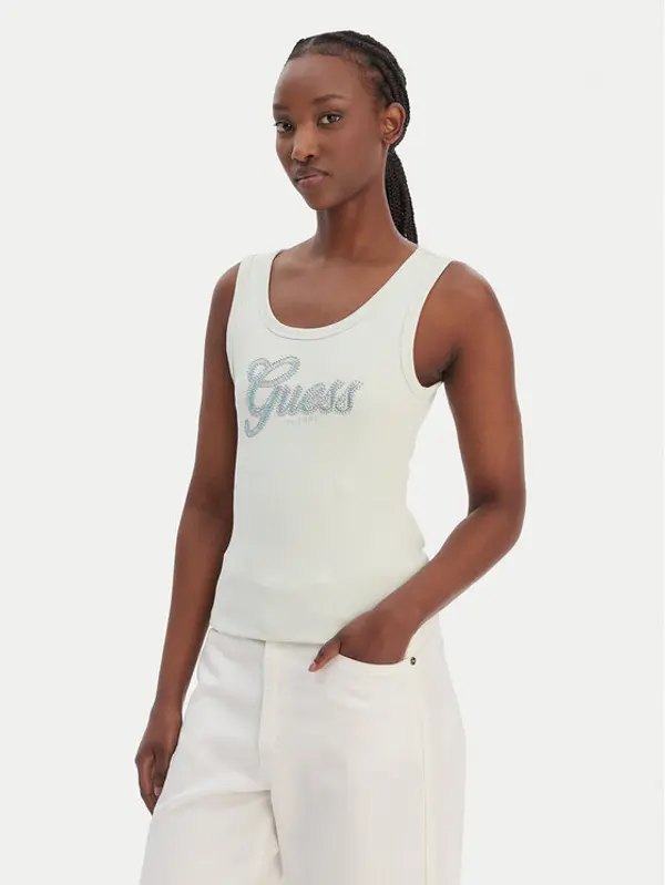 Guess Guess Top W6GP22 K2954 Zelena Regular Fit