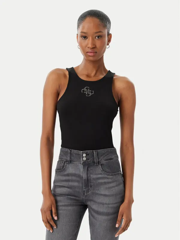 Guess Guess Top W6RP39 KD092 Crna Regular Fit