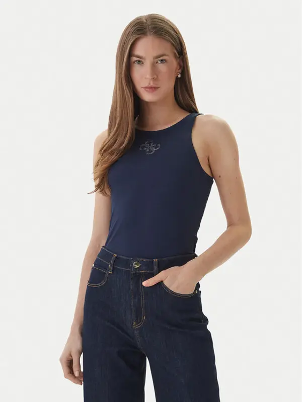 Guess Guess Top W6RP39 KD092 Tamnoplava Regular Fit