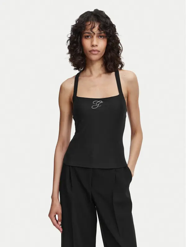 Guess Guess Top W6YP44 K4523 Crna Slim Fit