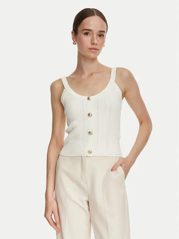 Guess Guess Top W6YR25 Z0972 Krem Slim Fit