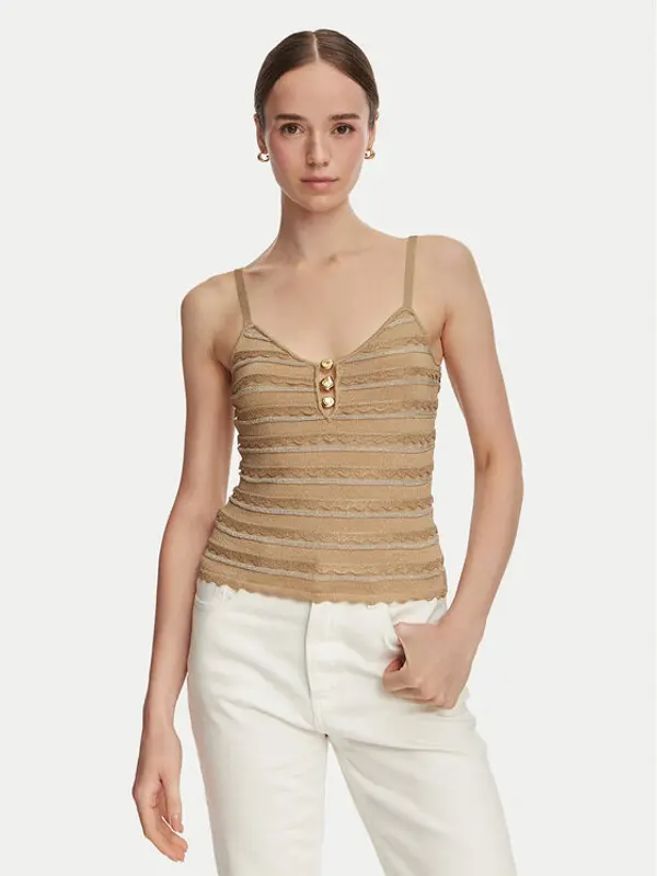 Guess Guess Top W6YR32 Z1027 Zlatna Regular Fit