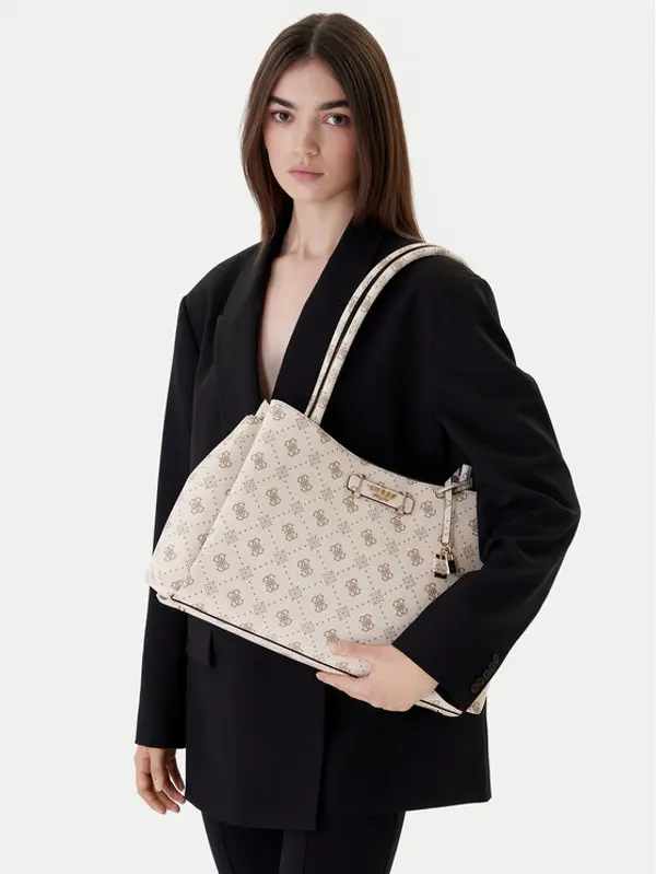 Guess Guess Torbica Carrie Logo HWGP98 98220 Écru