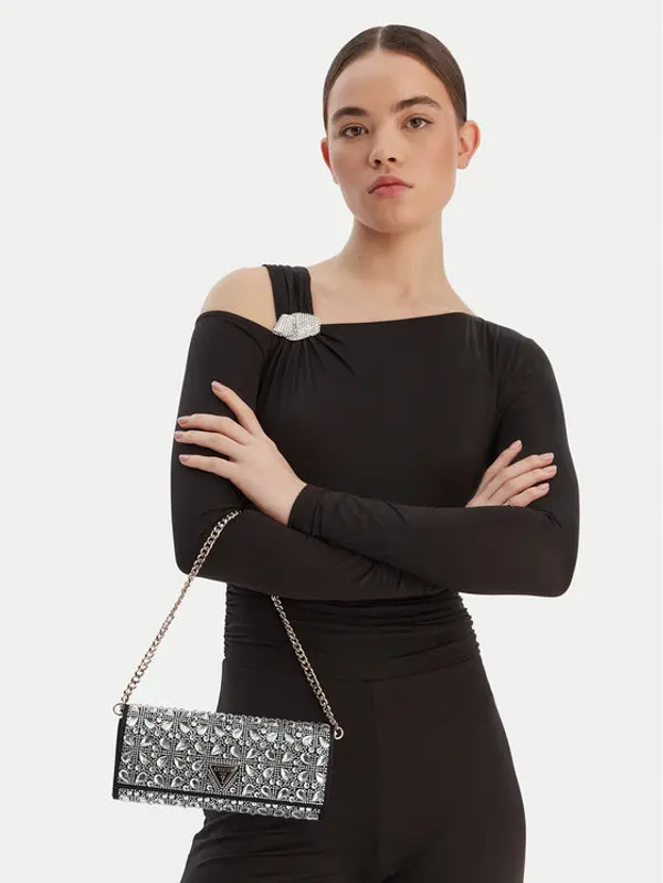 Guess Guess Torbica Elsie Mini HWSC96 50710 Srebrna