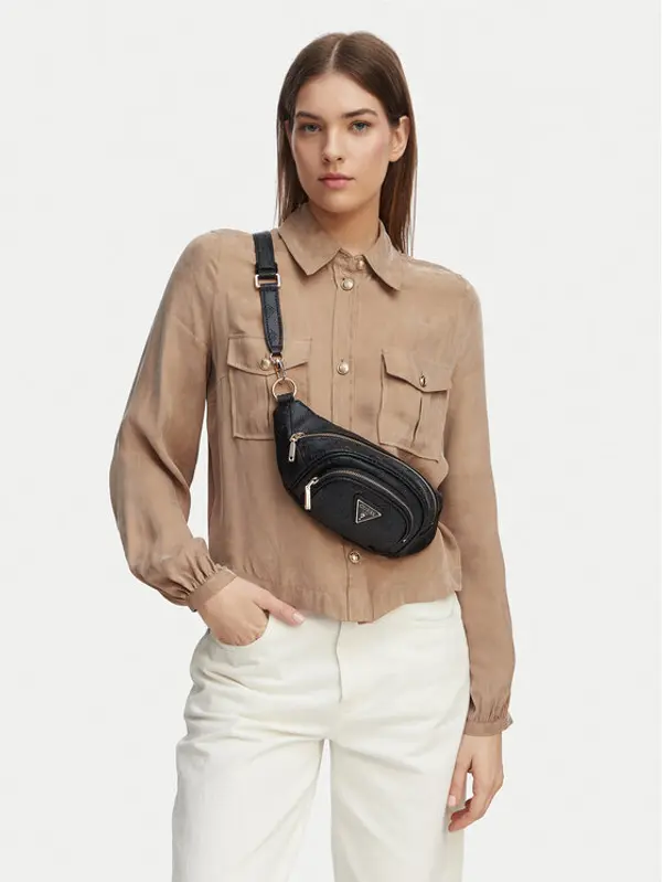 Guess Guess Torbica oko struka﻿ Wilder Travel TWDP7 452080 Crna