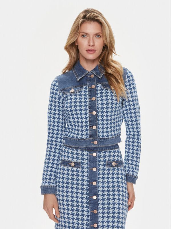 Guess Guess Traper jakna Tweed W4RN55 D59L1 Plava Regular Fit