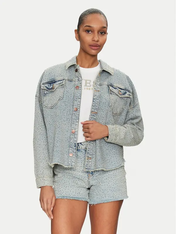 Guess Guess Traper jakna W5GN90 D5LQ2 Plava Regular Fit