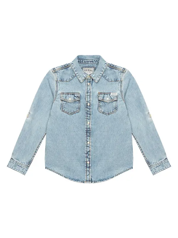 Guess Guess traper košulja L6RH00 D4EU0 Plava Regular Fit