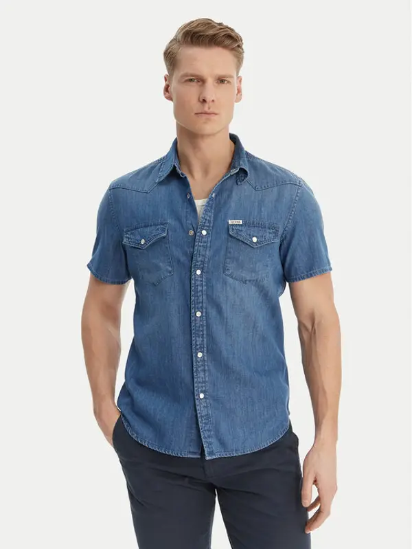 Guess Guess traper košulja M6GH87 D1035 Plava Regular Fit