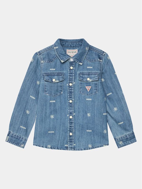 Guess Guess traper košulja N4RH03 D4UE0 Plava Regular Fit