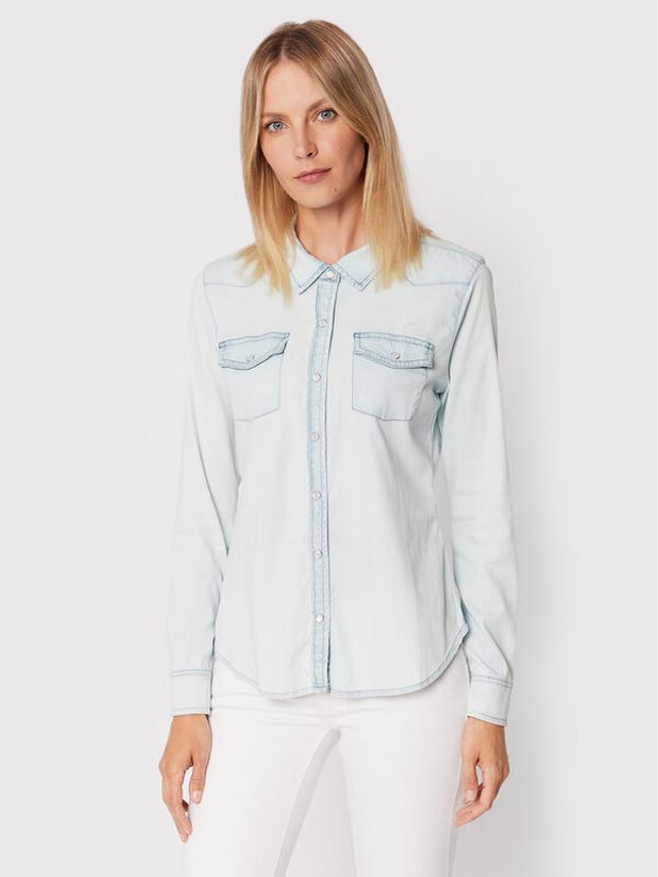 Guess Guess traper košulja W2GH75 D4NA0 Plava Regular Fit