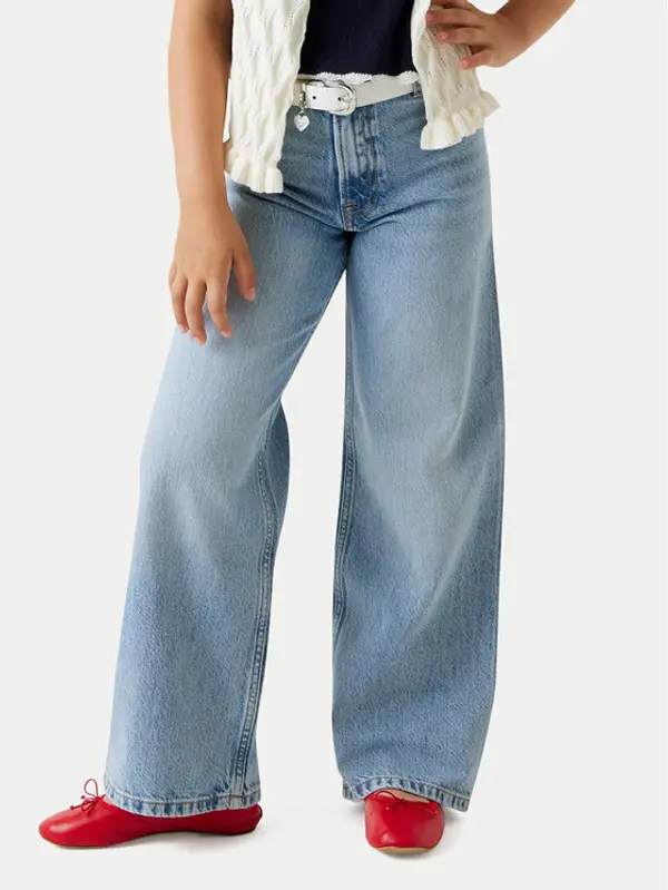 Guess Guess Traperice J6GA07 D45E0 Plava Wide Leg