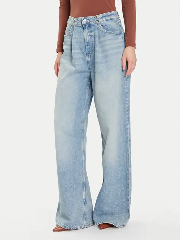 Guess Guess Traperice W5BA3T D0742 Plava Wide Leg