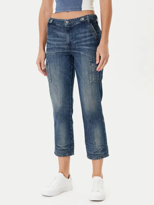 Guess Guess Traperice W5YA2D D5R0D Tamnoplava Straight Leg