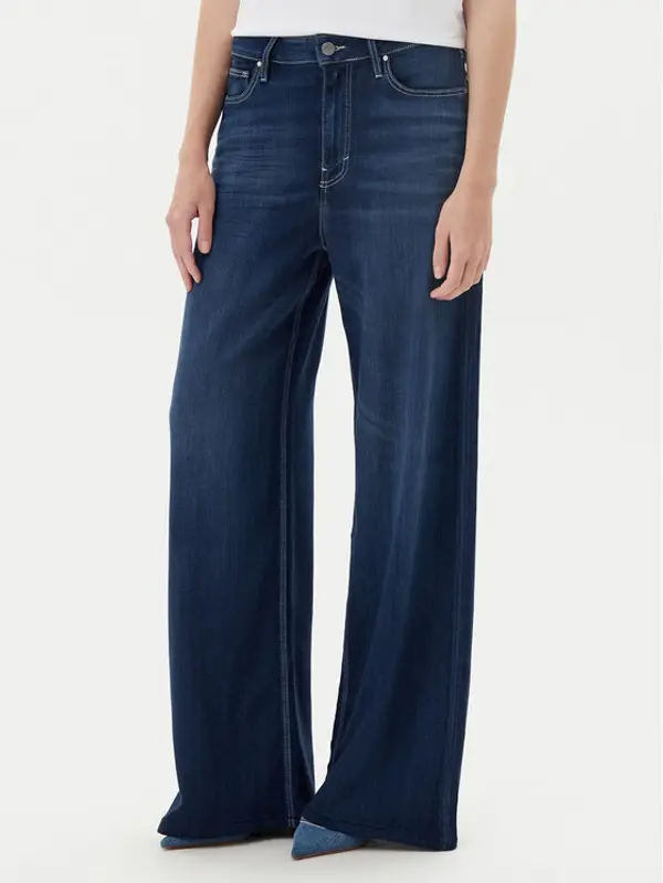 Guess Guess Traperice W5YA82 D0782 Tamnoplava Wide Leg