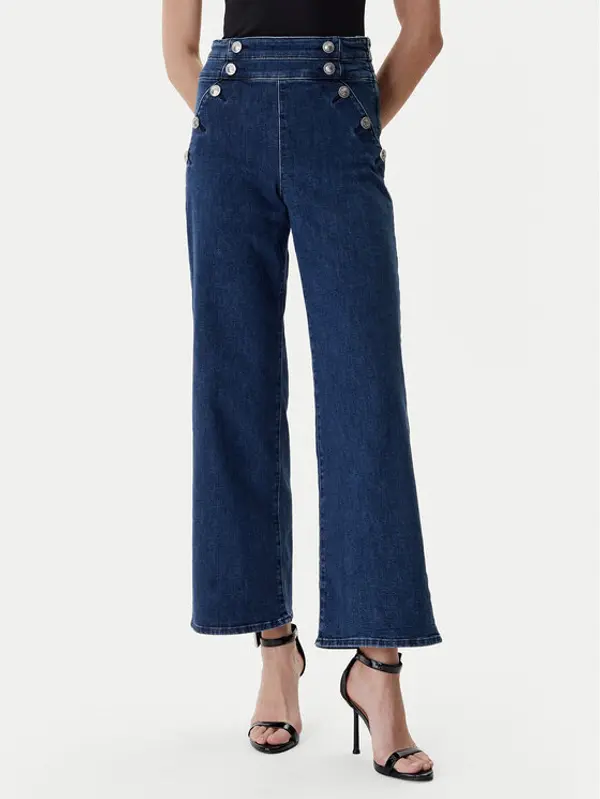 Guess Guess Traperice W6RA3R D0910 Tamnoplava Wide Leg