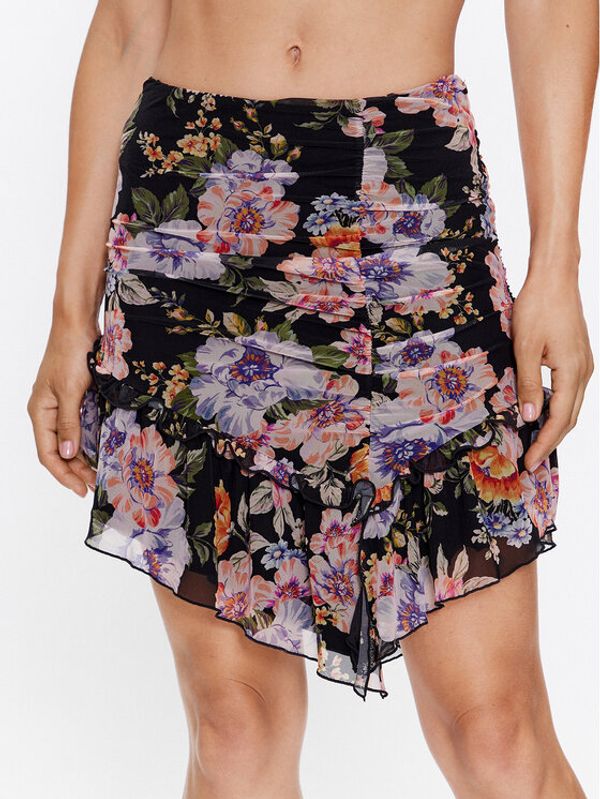 Guess Guess Trapez suknja W3YD14 KBAH2 Crna Regular Fit