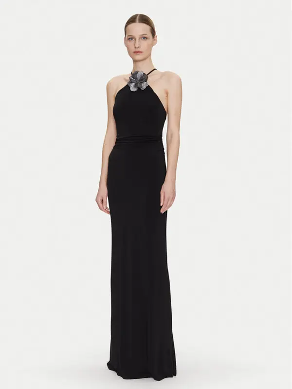 Guess Guess Večernja haljina W5GK95 KCVG2 Crna Slim Fit