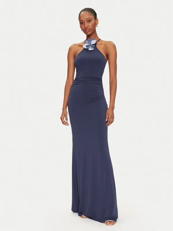 Guess Guess Večernja haljina W5GK95 KCVG2 Tamnoplava Slim Fit