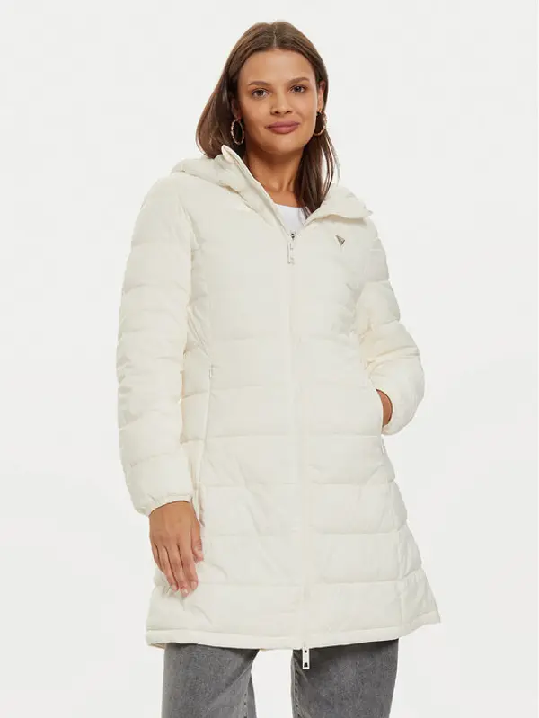 Guess Guess Zimska jakna New Aleta V4YL05 WF3X0 Écru Regular Fit