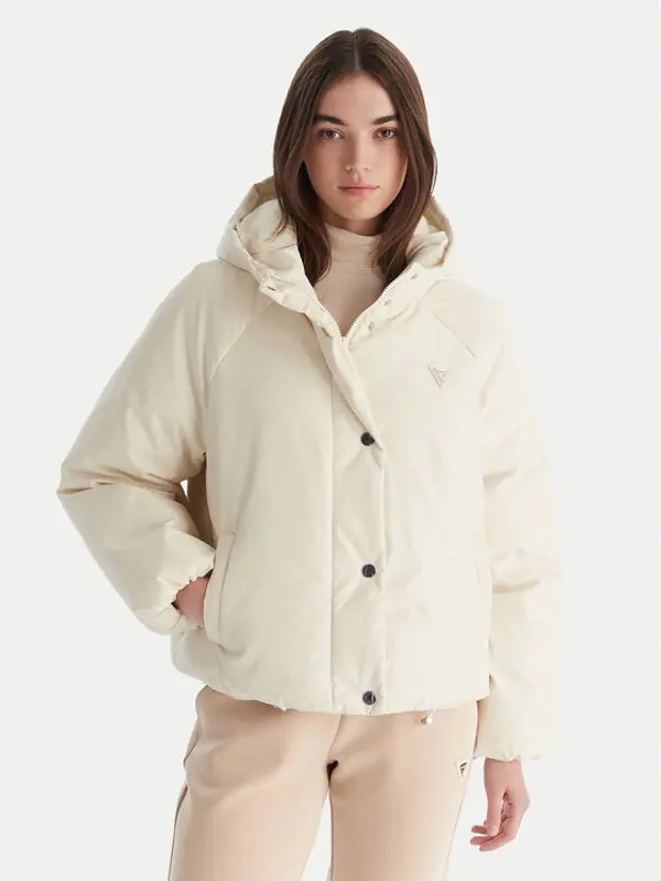 Guess Guess Zimska jakna V5BL07 WGLW2 Écru Relaxed Fit