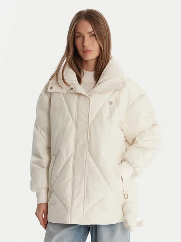 Guess Guess Zimska jakna V5BL13 WHHZ2 Écru Regular Fit