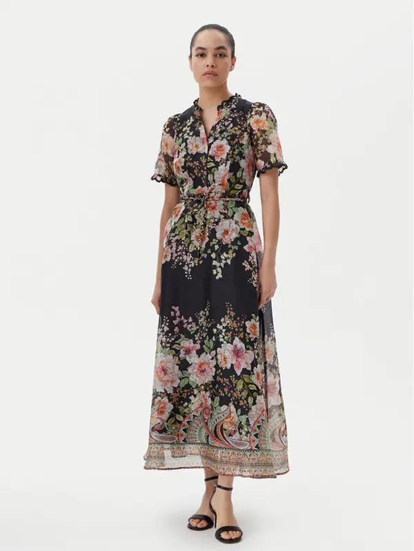 Hale Bob Hale Bob Ljetna haljina with silk 4YPR654M Crna Regular Fit