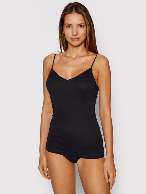 Hanro Hanro Potkošulja Cotton Seamless 1601 Crna Slim Fit