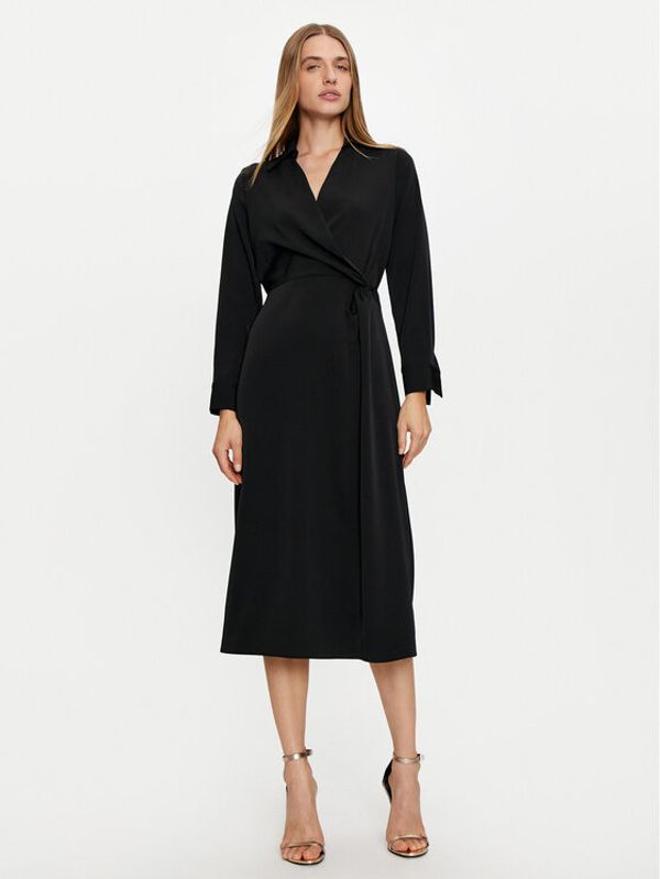 Haveone Haveone Haljina za svaki dan AFS-M062 Crna Regular Fit