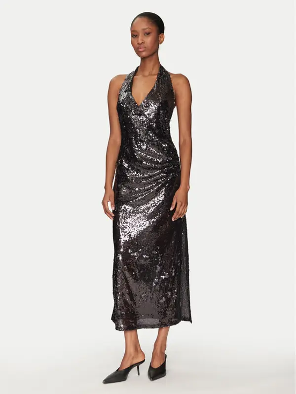 Haveone Haveone Koktel haljina AGE-M104 Crna Regular Fit