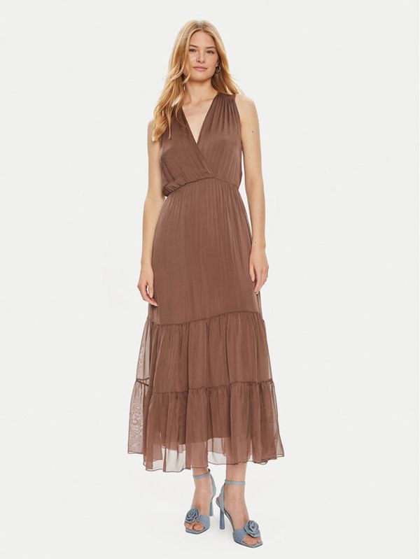 Haveone Haveone Ljetna haljina AFF-L010 Smeđa Regular Fit