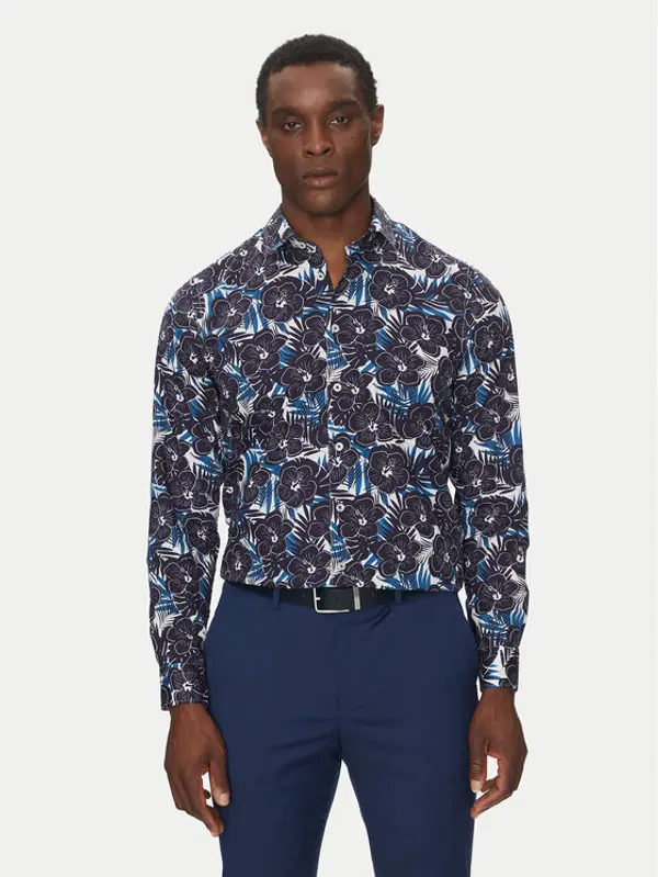 Hechter Paris Hechter Paris Košulja 60267 151604 Tamnoplava Modern Fit