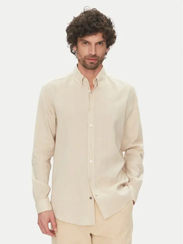 Hechter Paris Hechter Paris Košulja 60356 151600 Bež Regular Fit