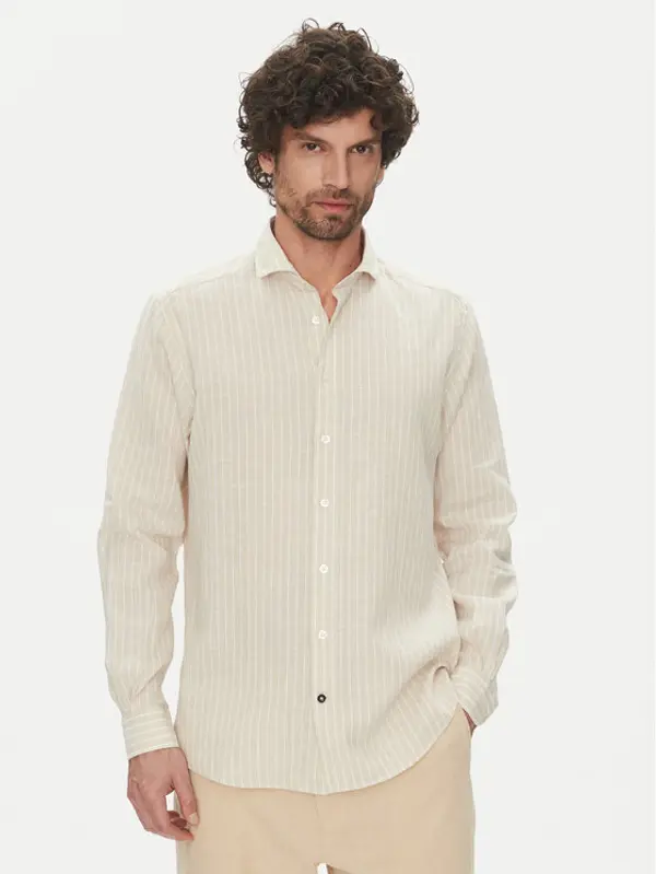 Hechter Paris Hechter Paris Košulja 60357 151606 Bež Regular Fit