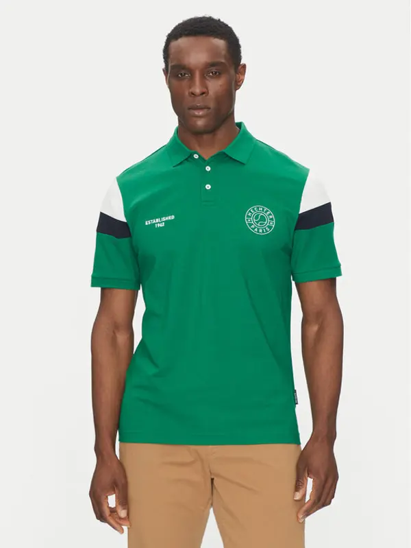 Hechter Paris Hechter Paris Polo Pique X-Tech 74026 151929 Zelena Regular Fit