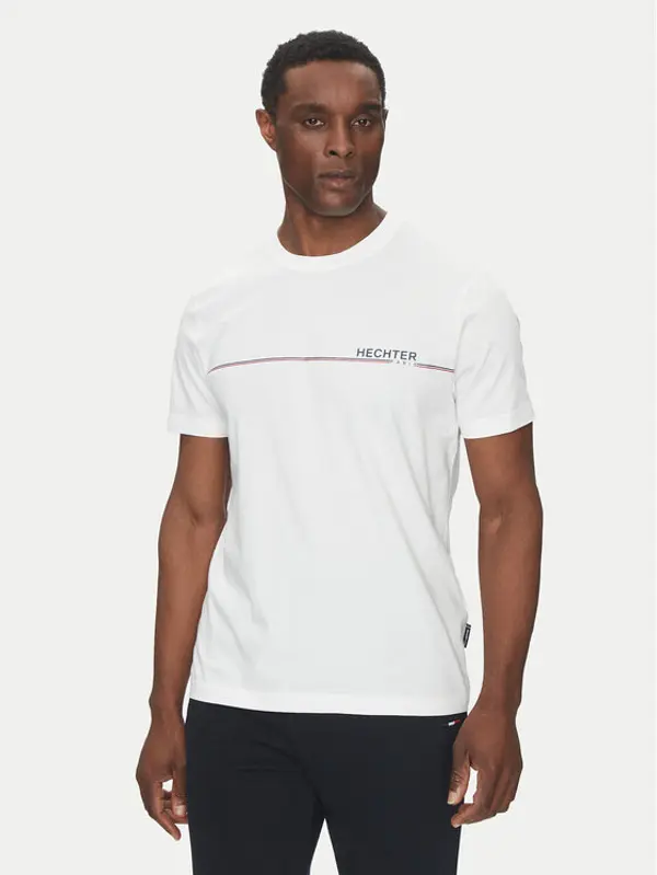 Hechter Paris Hechter Paris T-shirt 75008 151919 Bijela Regular Fit
