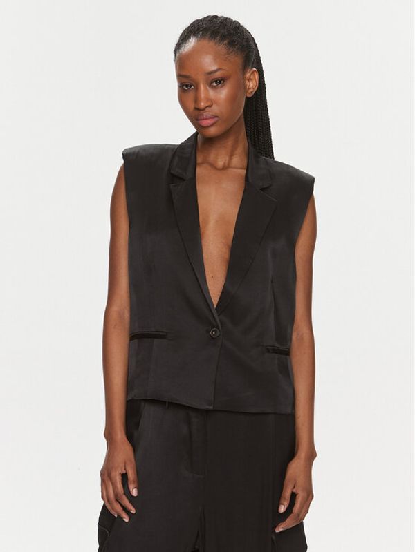 Herskind Herskind Prsluk za odijelo Line Vest 4995985 Crna Regular Fit