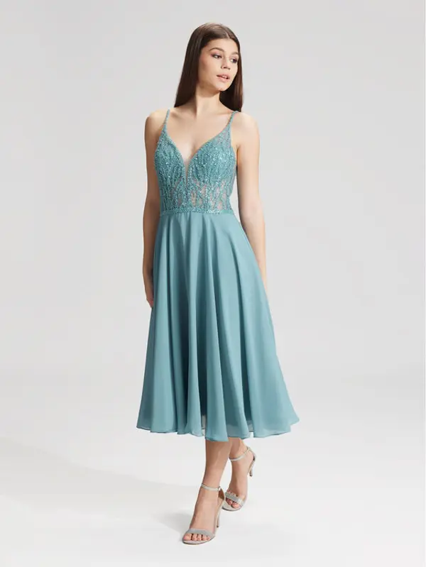Hey Kyla Hey Kyla Koktel haljina 5AC106HK Plava Slim Fit