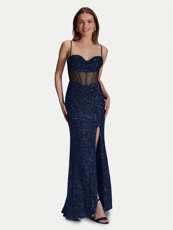 Hey Kyla Hey Kyla Večernja haljina 5AI064HK Tamnoplava Regular Fit