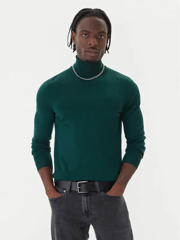 HUGO HUGO Dolčevita San Thomas-M 50474174 Zelena Regular Fit